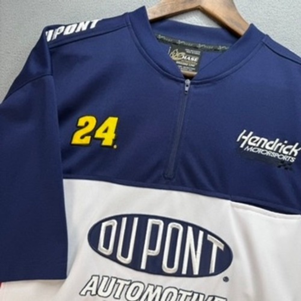 Chase Authentics Racing Jersey Mens XL Blue DuPont Jeff Gordon 24 NASCAR Zip